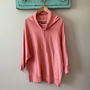 🌎🌎🌎 Jones New York Peach Lightweight sweater tunic, 100% cotton, 1X, EUC